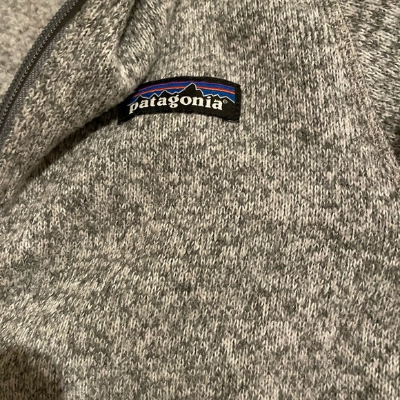 Patagonia womens better sweater 1/4 zip small grey birch white - Picture 4 of 5